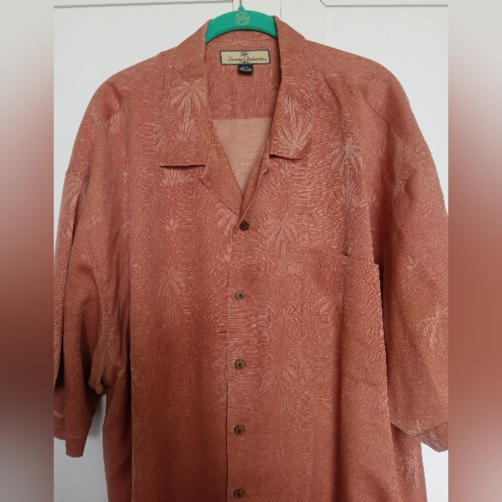 100% Silk Tommy Bahama Men's Burnt Orange Size XXL EUC